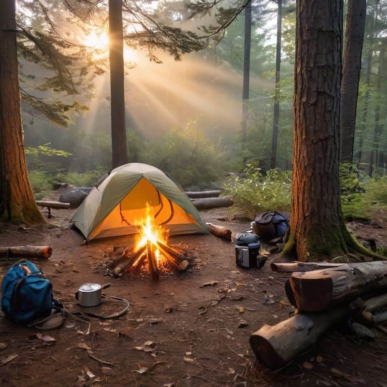 Whispers of Wilderness camping scene