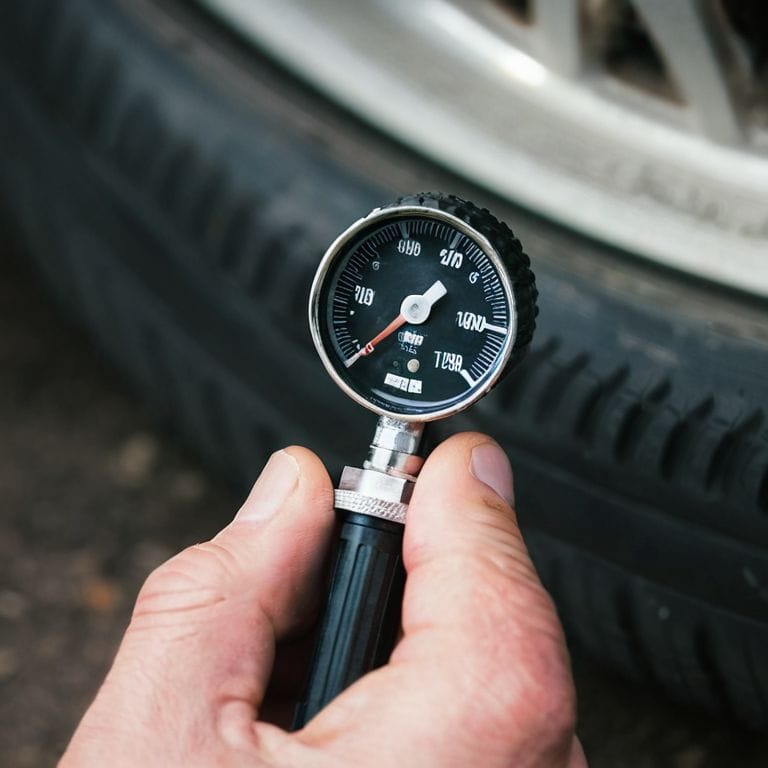 Tire pressure and tread check guide