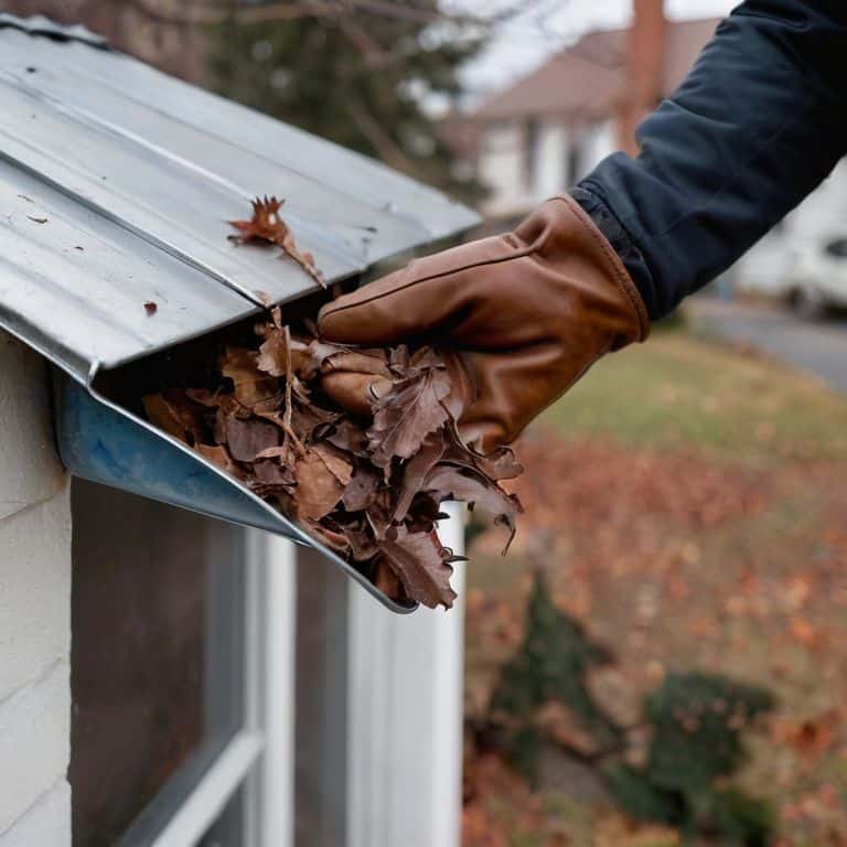 How to clean gutters safely outside