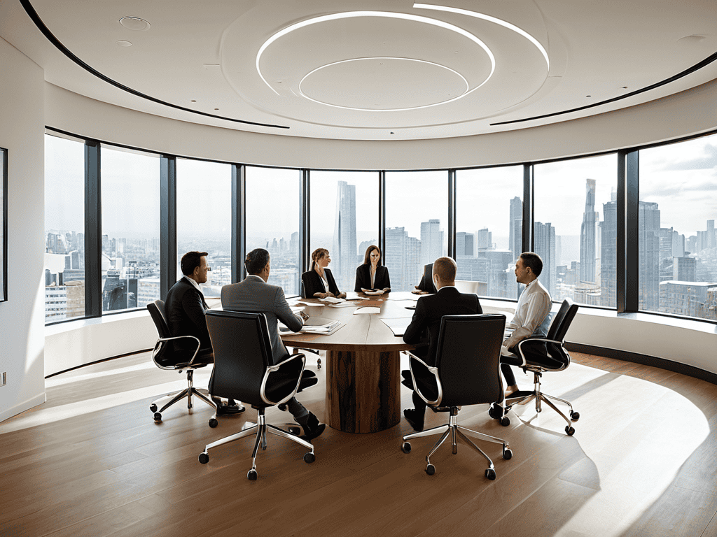 Corporate strategy development concept