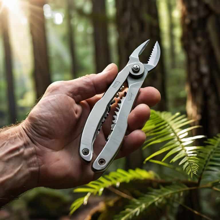 Hiking multi-tool in action