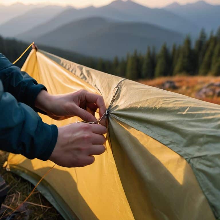 Tent repair stitching tips