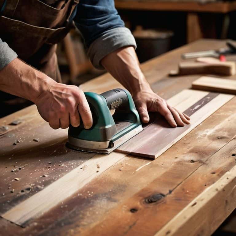 Refinishing a wooden table guide